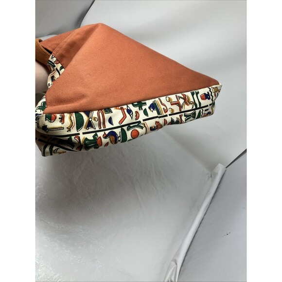 VTG Carpetbags of America Purse Egyptian Print Hobo Bag Purse 1970s Boho Hippie - Picture 7 of 14